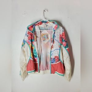 Vintage East West Windbreaker Jacket, Colorful, Medium